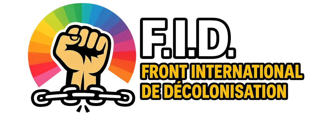 Front International de Décolonisation : symboles et signification
poing levé, résistance, liberté, arc-en-ciel, unité, diversité, espoir, chaîne brisée, lutte anti-oppression, libération des peuples, mouvement militant, identité politique, fond vert, paix, justice, design percutant, logo engagé, décolonisation, mouvement international, symboles révolutionnaires, graphisme militant