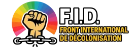 Front International de Décolonisation : symboles et signification poing levé, résistance, liberté, arc-en-ciel, unité, diversité, espoir, chaîne brisée, lutte anti-oppression, libération des peuples, mouvement militant, identité politique, fond vert, paix, justice, design percutant, logo engagé, décolonisation, mouvement international, symboles révolutionnaires, graphisme militant